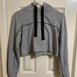 Garage Grey Cropped Hoodie